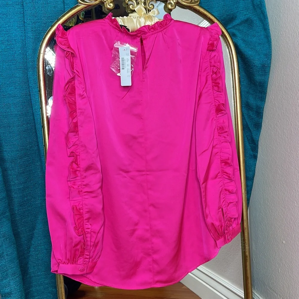 JCREW RUFFLE SLEEVE TOP - Picture 3 of 6